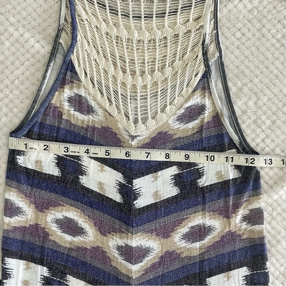 L Lucky Brand Maxi Dress M Crochet Boho Sleeveless Indie Western Beach Festival - Picture 11 of 15